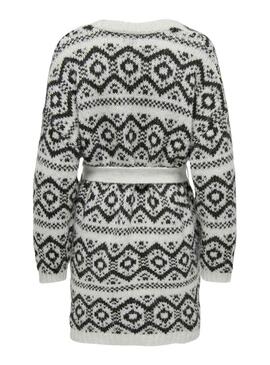 Cardigan Only Carin Life Bianco Nero Donna