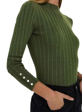 Pullover Only Dima Life Pulsante Verde Oscuro Donna