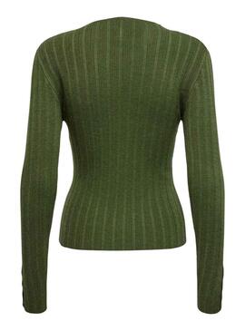 Pullover Only Dima Life Pulsante Verde Oscuro Donna