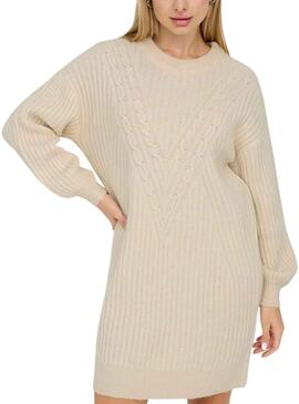 Vestito Only Lallie Beige per Donna