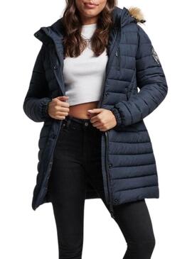 Giacca Superdry Fuji Hooded Medio Blu Navy Donna