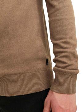 Pullover Jack & Jones Emil Marrone per Uomo