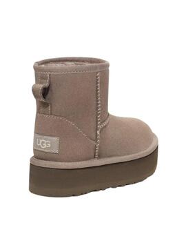 Stivales UGG Classic Mini Platform Fumo Marrone Bambina