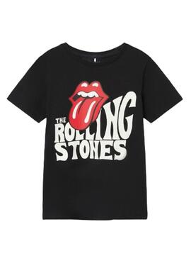 T-Shirt Name It Omrisa Rolling Stones Nero Bambina