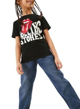 T-Shirt Name It Omrisa Rolling Stones Nero Bambina