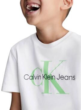 T-Shirt Calvin Klein Jumpsuit grammi Bianco Bambino