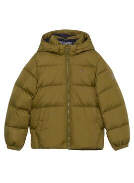 Giacca Tommy Hilfiger Essential Down Verde Bambino