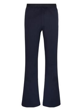 Pantaloni Tommy Hilfiger Marchiato Rib Blu Navy Bambina