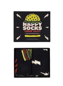 Pack 2 Happy Socks Regalo hamburger per Uomo e Donna