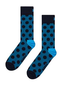 Calzini Happy Socks Big Punto Blu Navy Uomo Donna