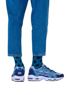 Calzini Happy Socks Big Punto Blu Navy Uomo Donna