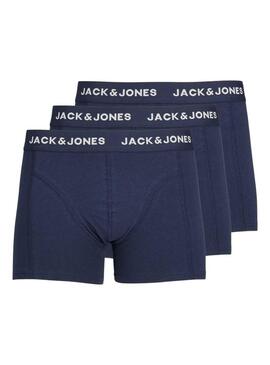 Pack3 Mutande Jack & Jones Blu Navy Uomo