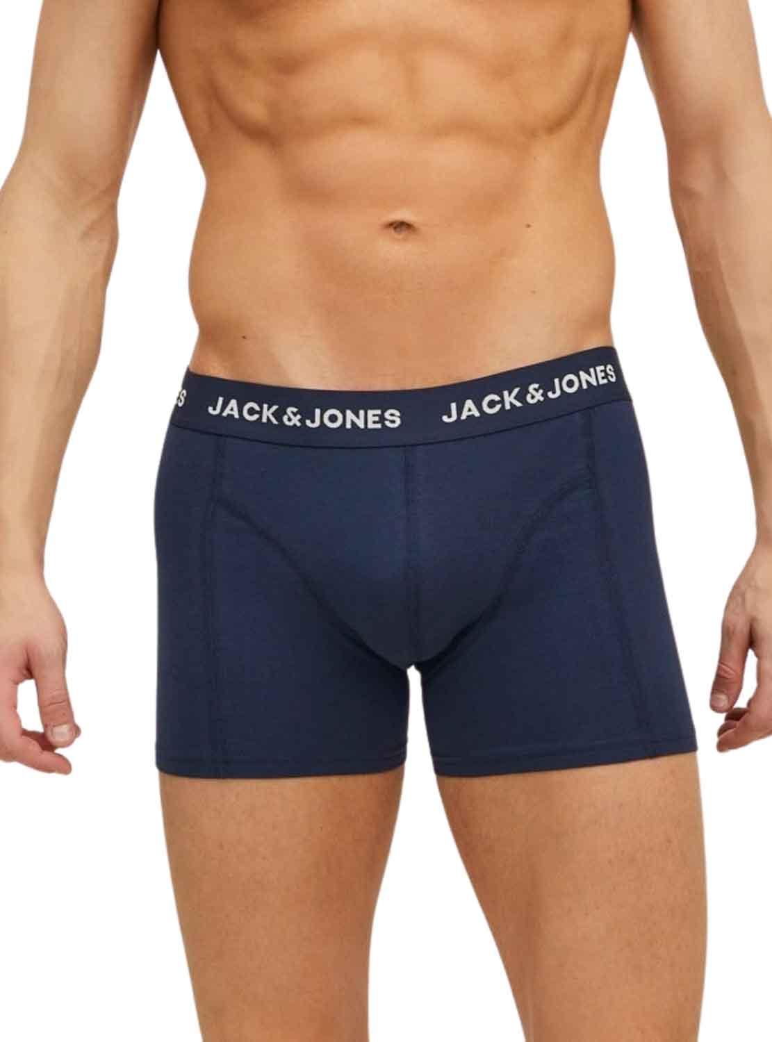Pack3 Mutande Jack & Jones Blu Navy Uomo