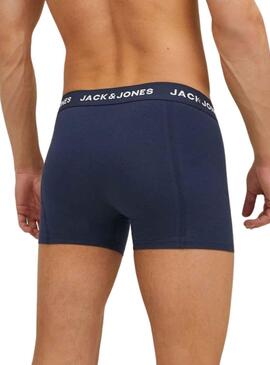 Pack3 Mutande Jack & Jones Blu Navy Uomo
