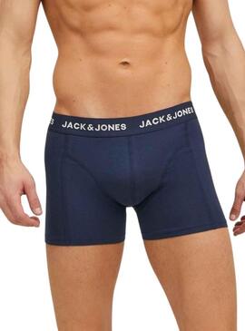 Pack3 Mutande Jack & Jones Blu Navy Uomo