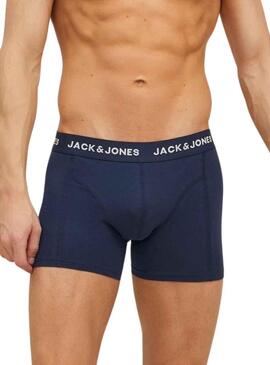 Pack3 Mutande Jack & Jones Blu Navy Uomo