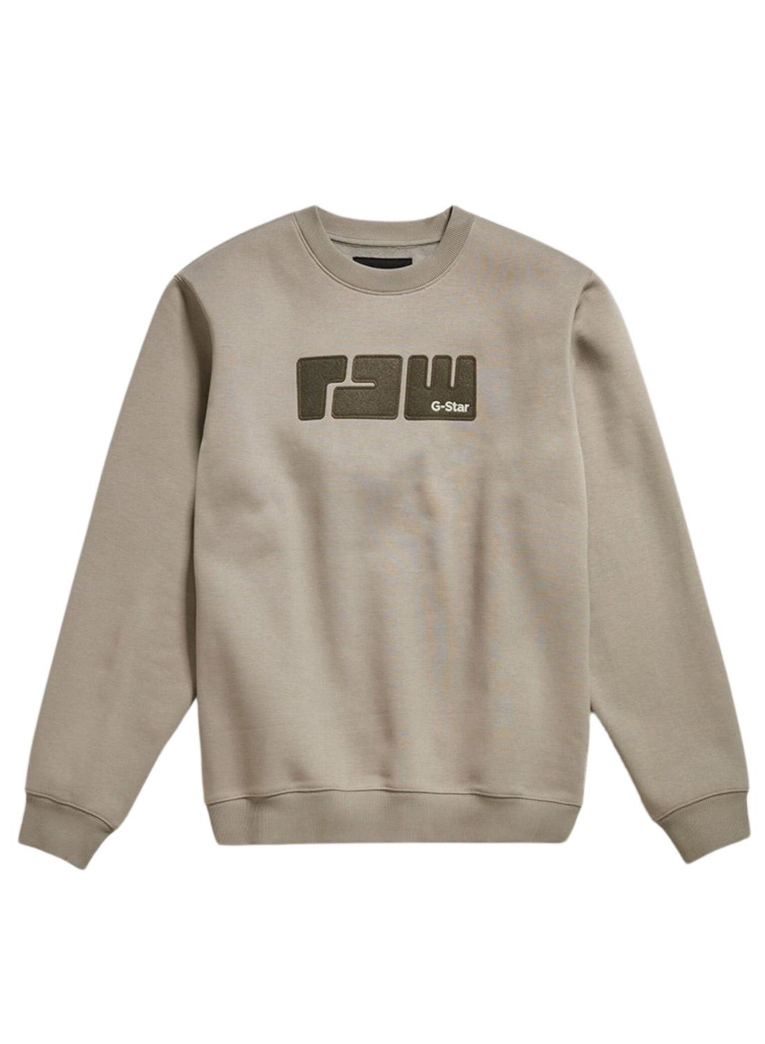 Felpa G-Star Raw Feltro Grigio per Uomo