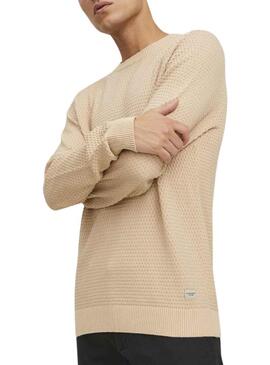 Pullover Jack & Jones Atlas Beige per Uomo