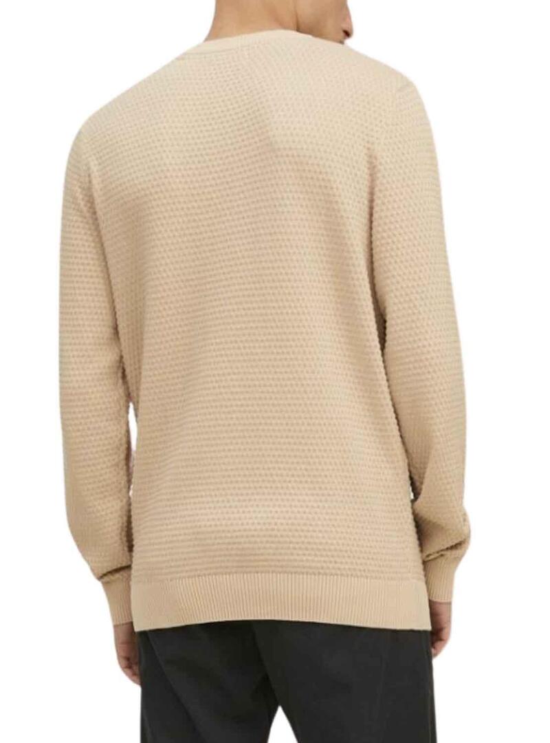 Pullover Jack & Jones Atlas Beige per Uomo