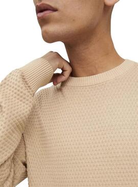 Pullover Jack & Jones Atlas Beige per Uomo