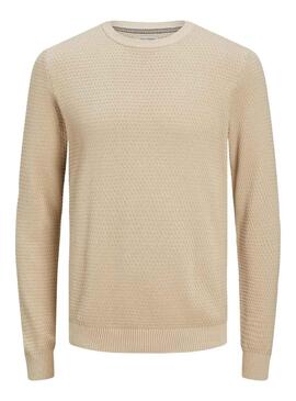 Pullover Jack & Jones Atlas Beige per Uomo