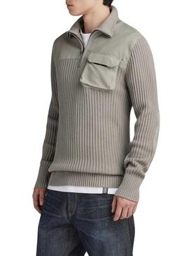 Pullover G-Star Army Zip Up Grigio per Uomo