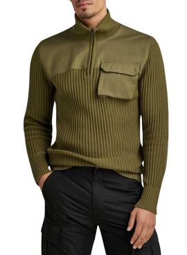 Pullover G-Star Army Zip Up Verde per Uomo