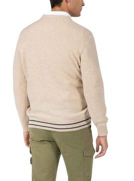 Pullover El Pulpo Prova Beige per Uomo