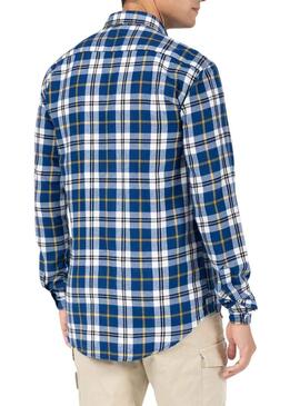 Camicia El Pulpo Quadri Blu Navy per Uomo