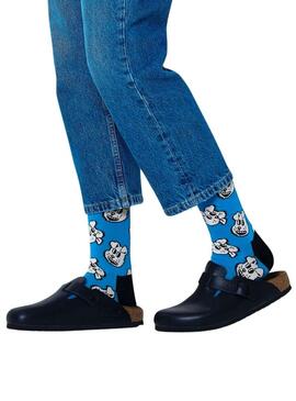 Calzini Happy Socks Doggo Blu Uomo e Donna