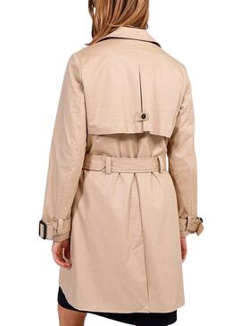 Trench Naf Naf Beige per Donna