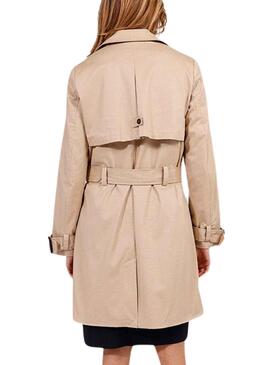 Trench Naf Naf Beige per Donna