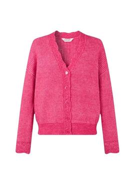 Giacca Naf Naf Knitted Fucsia per Donna