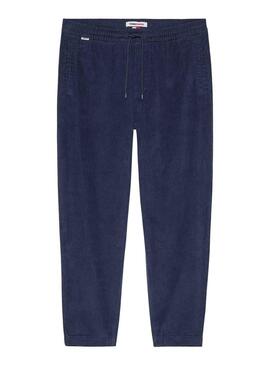 Pantaloni Tommy Jeans Corduroy Blu Navy Uomo