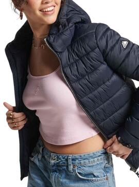 Giacca Superdry Classic Fuji Blu Navy per Donna