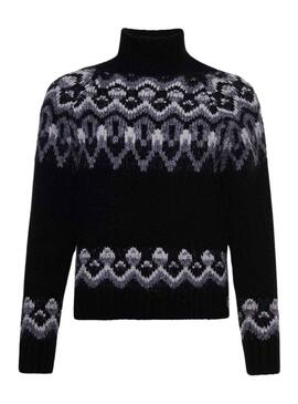Pullover Superdry Vintage Slouchy Nero Jacquard