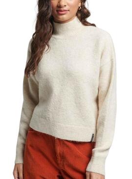 Pullover Superdry Vintage Essential Beige per Donna