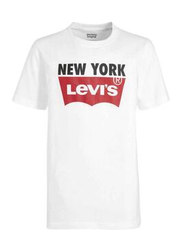 T-Shirt Levis Destinazione Bianco per Bambino