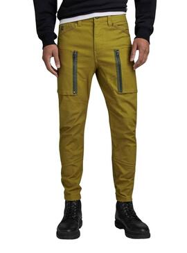 Pantaloni G-Star Cargo Zip Skinny Verde per Uomo