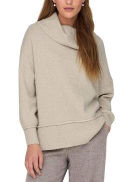 Pullover Only Hazel Beige per Donna