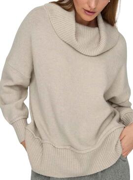 Pullover Only Hazel Beige per Donna