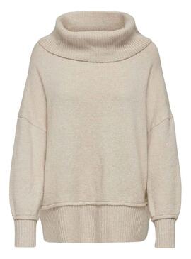 Pullover Only Hazel Beige per Donna