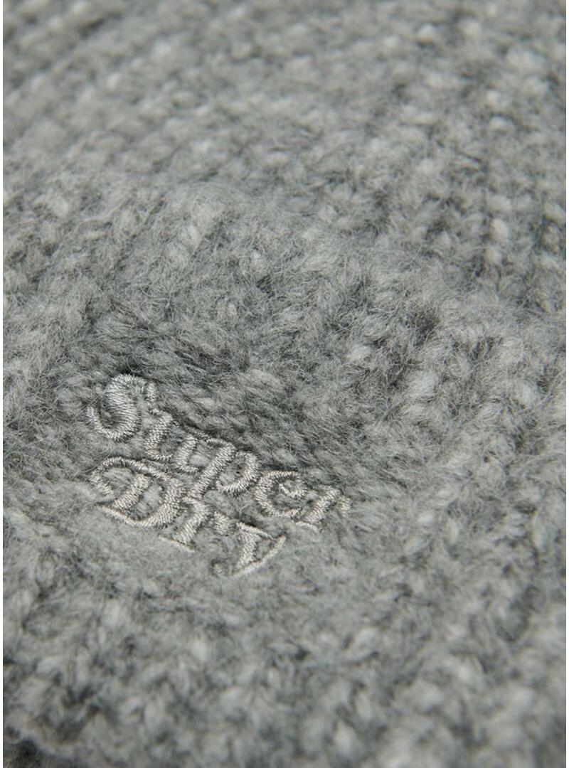 Cappello Superdry Rib Knit Grigio per Donna