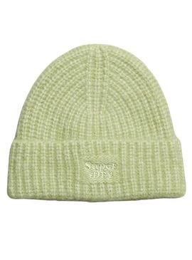 Cappello Superdry Rib Knit Verde per Donna