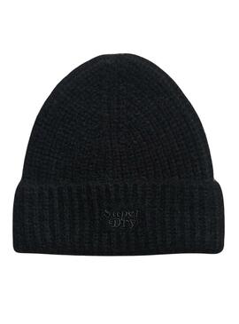 Cappello Superdry Rib Knit Nero Donna