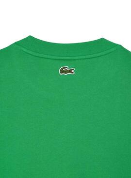 Felpa Lacoste Loose Fit Monogram Verde Uomo