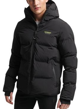 Giacca Superdry Hooded Boxy Puffer Nero Uomo