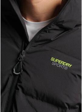 Giacca Superdry Hooded Boxy Puffer Nero Uomo