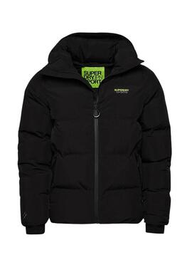 Giacca Superdry Hooded Boxy Puffer Nero Uomo