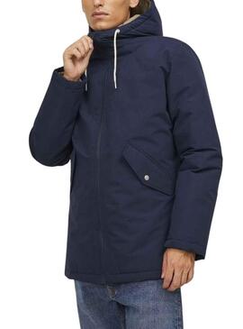 Parka Jack & Jones Circuito Blu Navy per Uomo